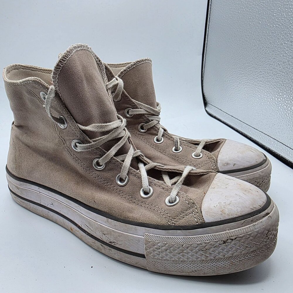 Converse Chuck Taylor All Star Lift Platform High Womens Size 9 Beige Shoes